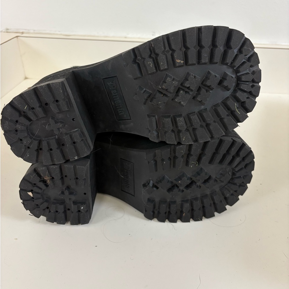 7 Demonia Black Platform Lace-Up Boots - Picture 5 of 5